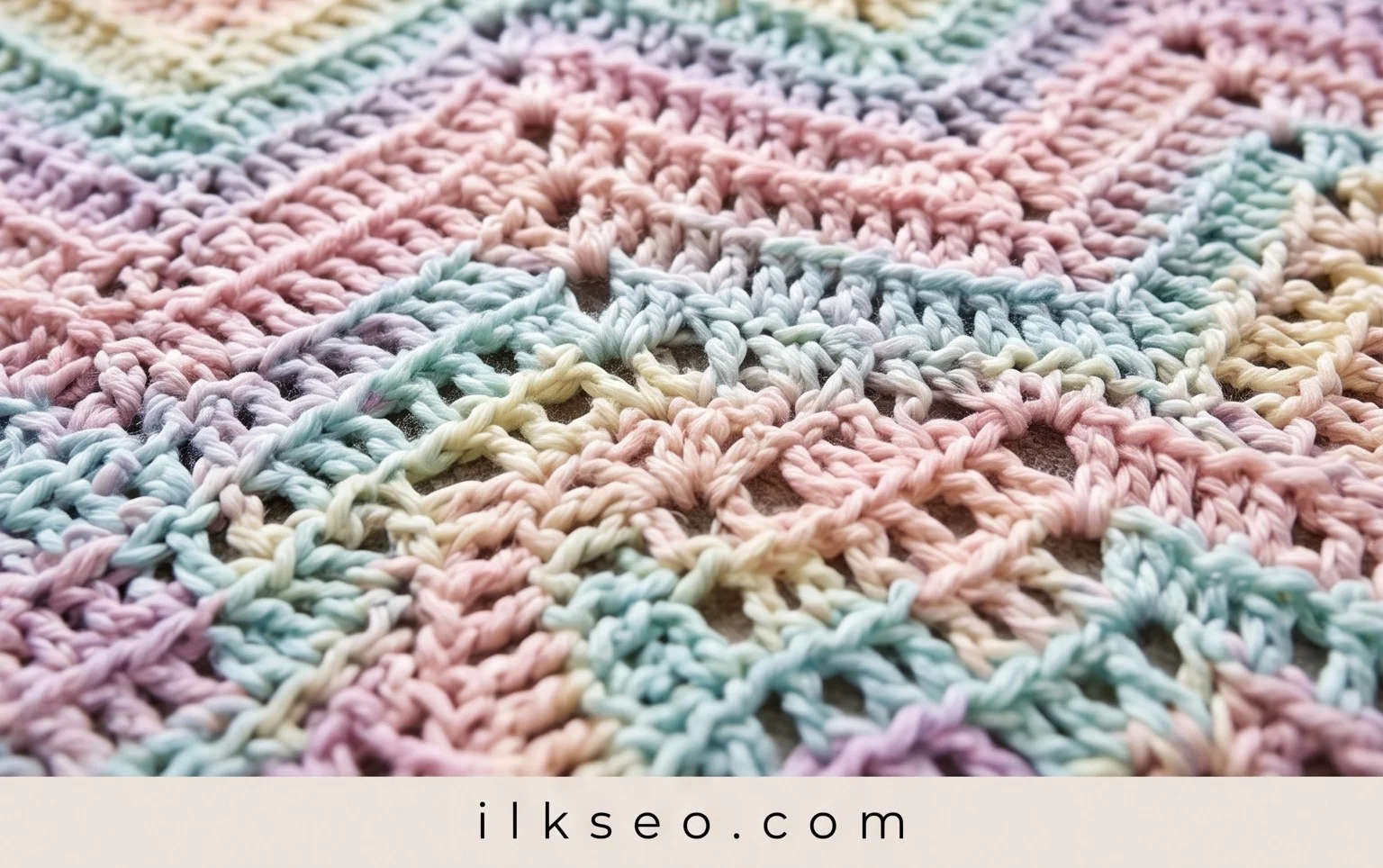 Crochet zigzag waffle blanket