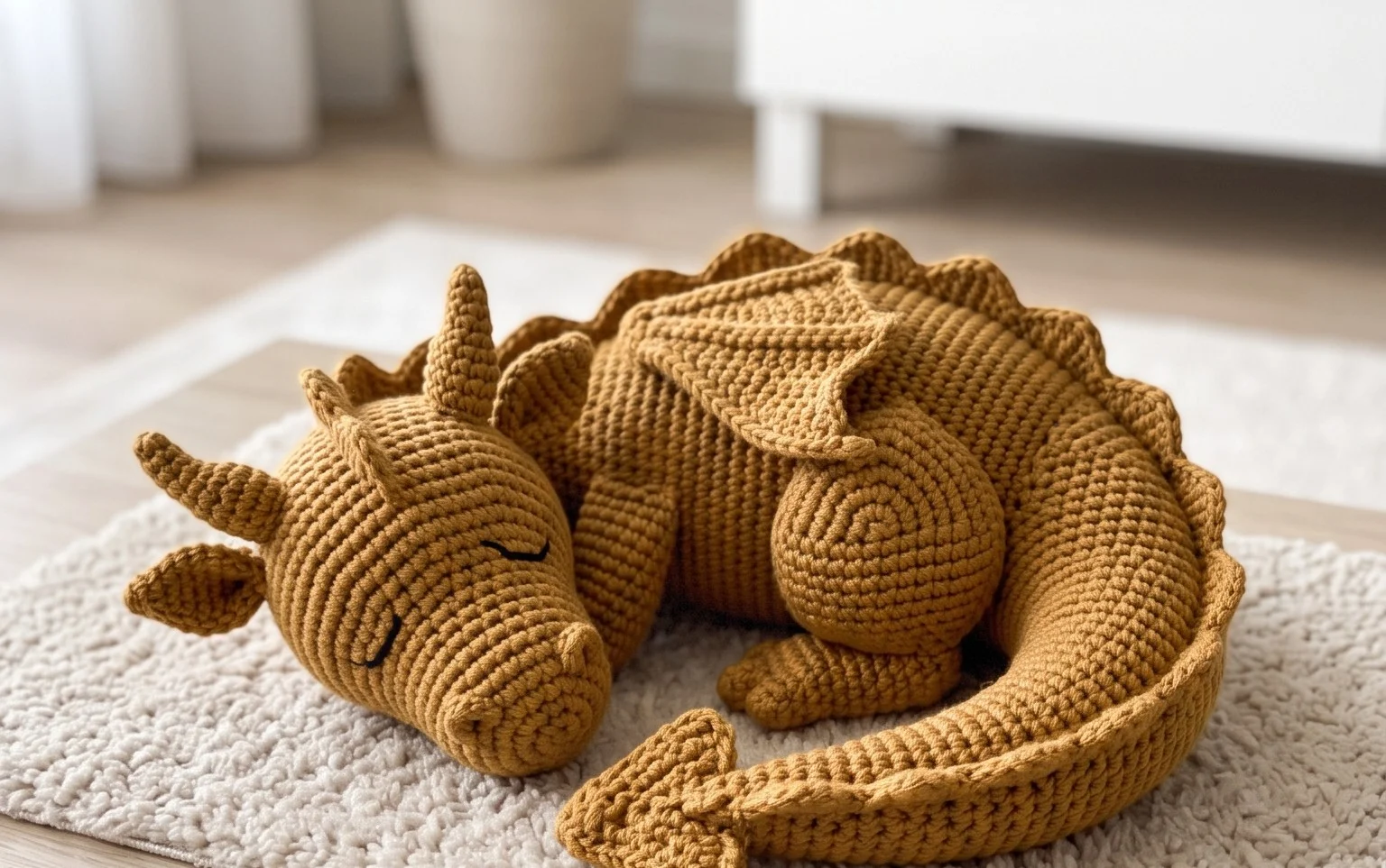 Curvy Sleeping Dragon Amigurumi Crochet Patterns